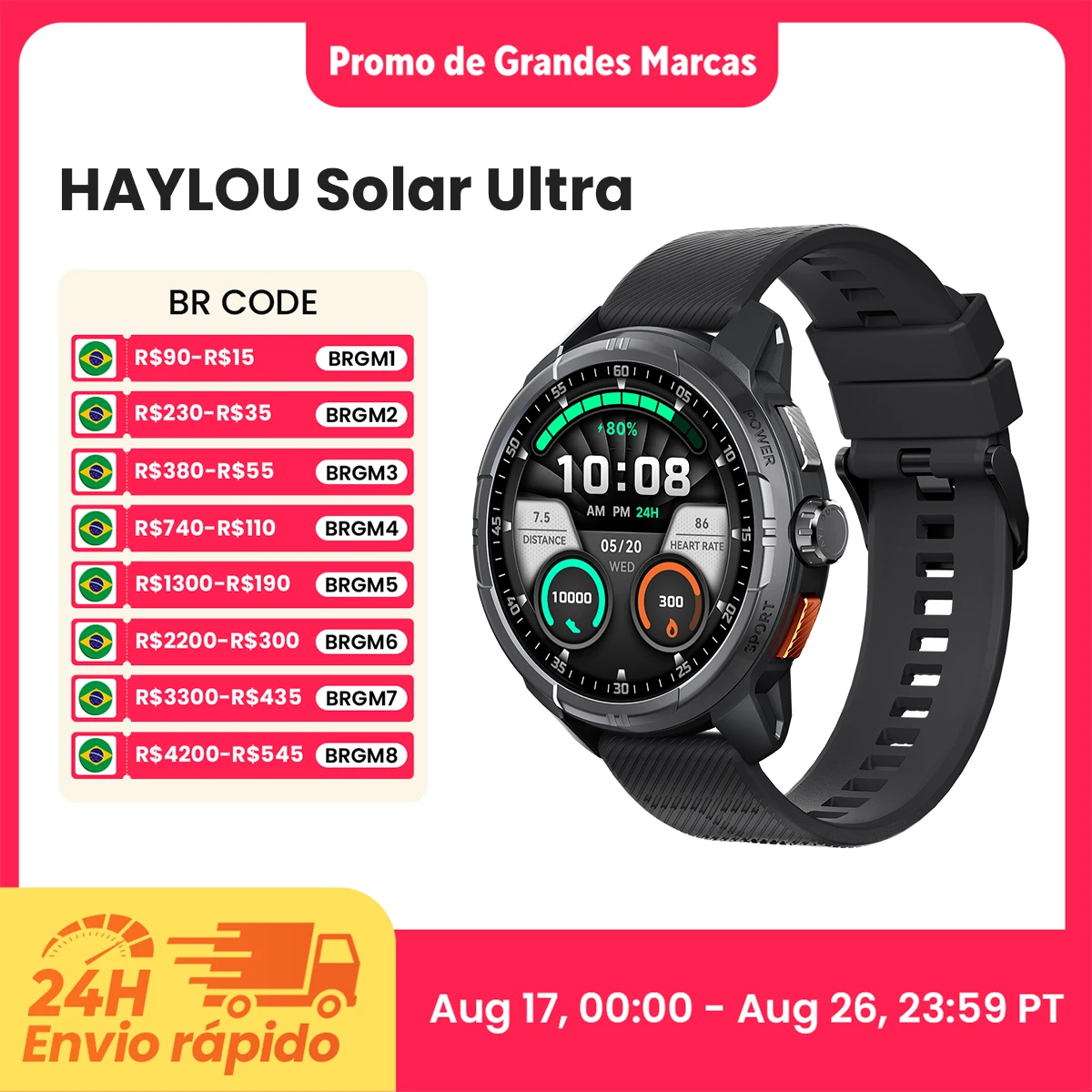 Haylou Solar Ultra GPS Smartwatch AMOLED 5ATM