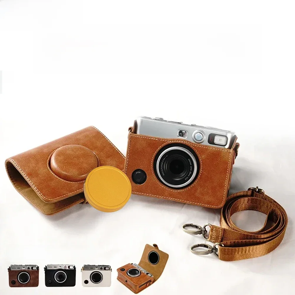Torba na aparat do Fujifilm Instax MINI EVO ochrona aparatu torba do przechowywania aparatu etui ochronne PU skóra trwałe dopasowanie modowe — zdjęcie 2