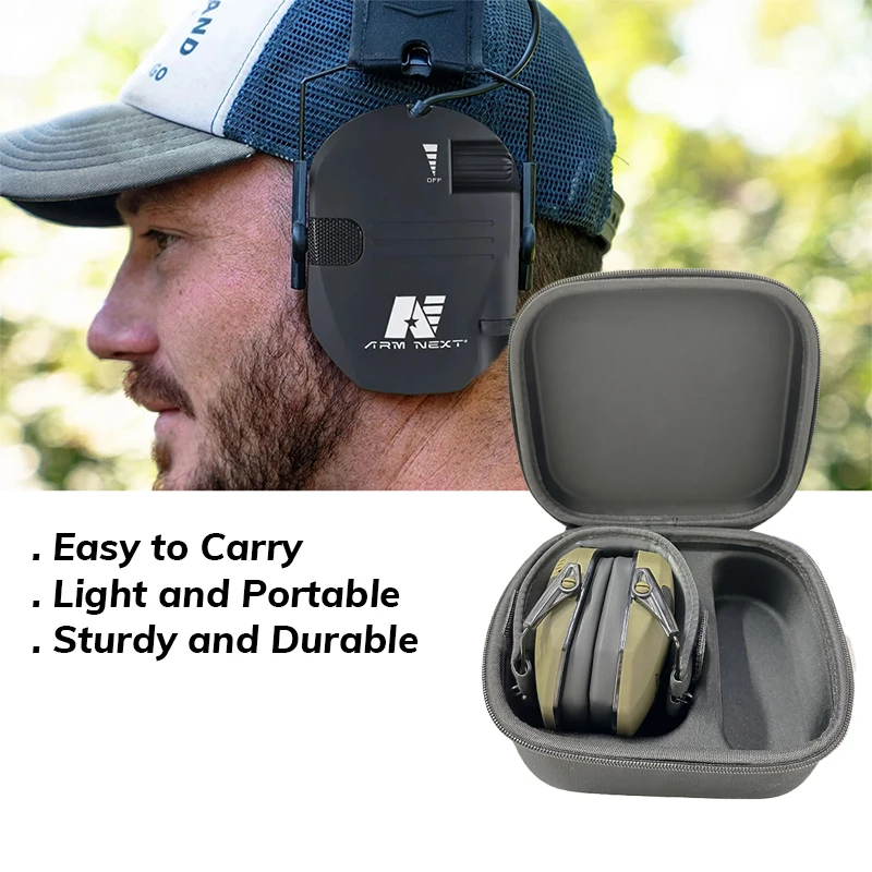 Ear NEXT auriculares activos para disparar, protección auditiva electrónica, protección auditiva, reducción de ruido, auriculares de caza