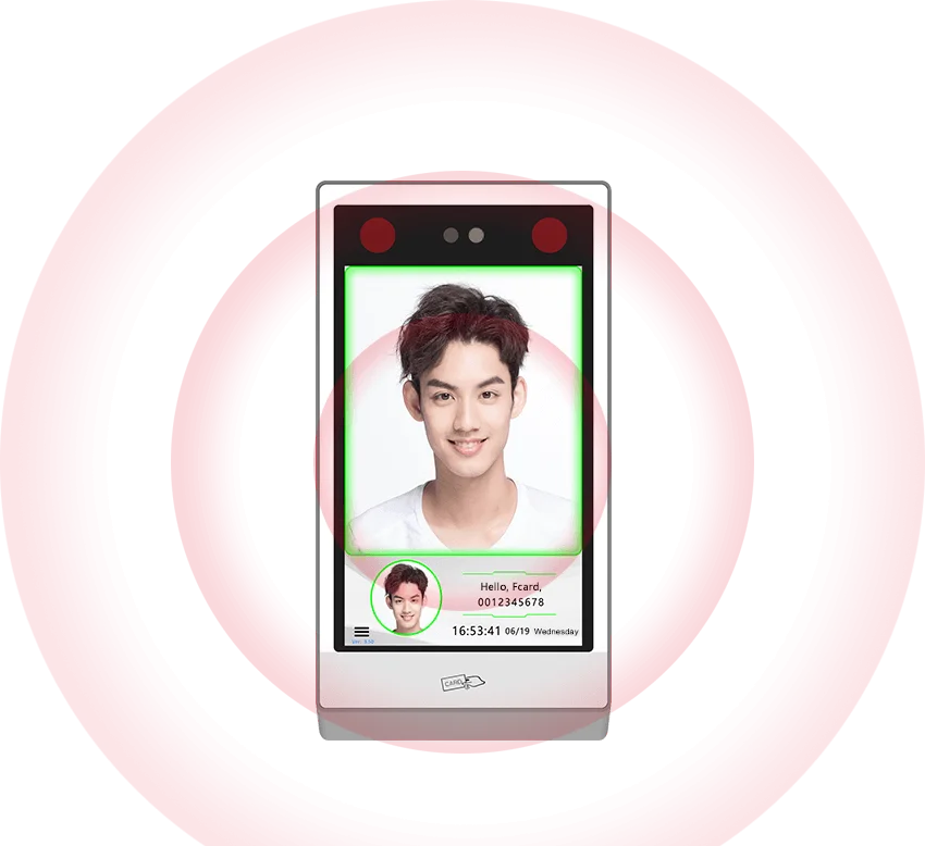 Wifi Dynamic Gezicht Biometrische Toegangscontrole Systeem Rfid Aanwezigheid Machine 7 Inch Ips Full View Hd Screen Zinklegering Body