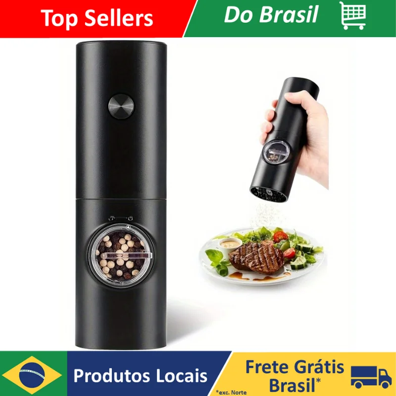 Electric Salt Grinder Pepper Seasonings Automatic Condiments With Adjustment Grinding