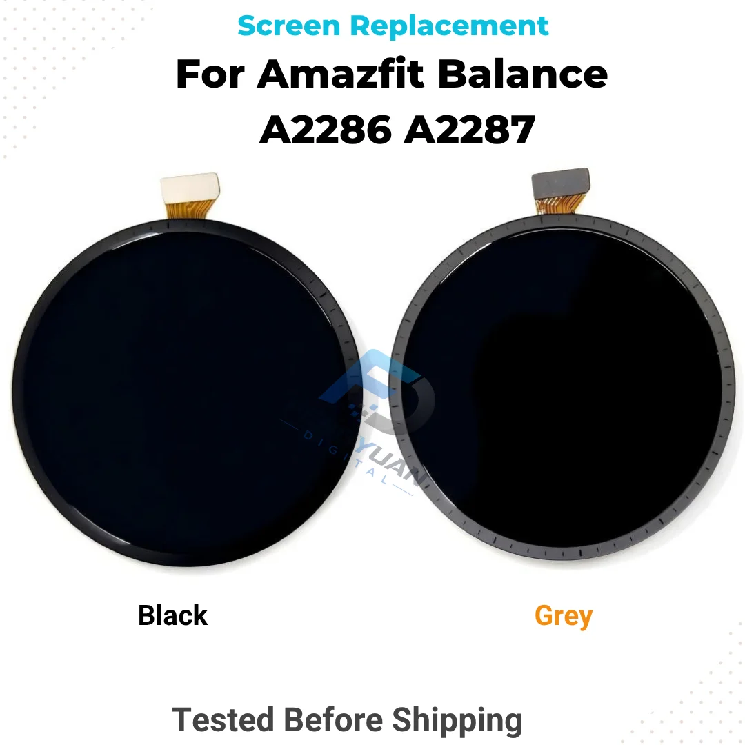 For Amazfit Balance A2286 A2287 AMOLED LCD Display Touch Screen Replacement Digitizer Repair Parts