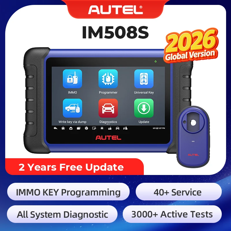 Outil de programmation de clés de voiture Autel MaxiIM IM508S, programmeur de clés tout-en-un, scanner de diagnostic IMMO, 2 ans de mise à jour gratuite, plus de 40 services