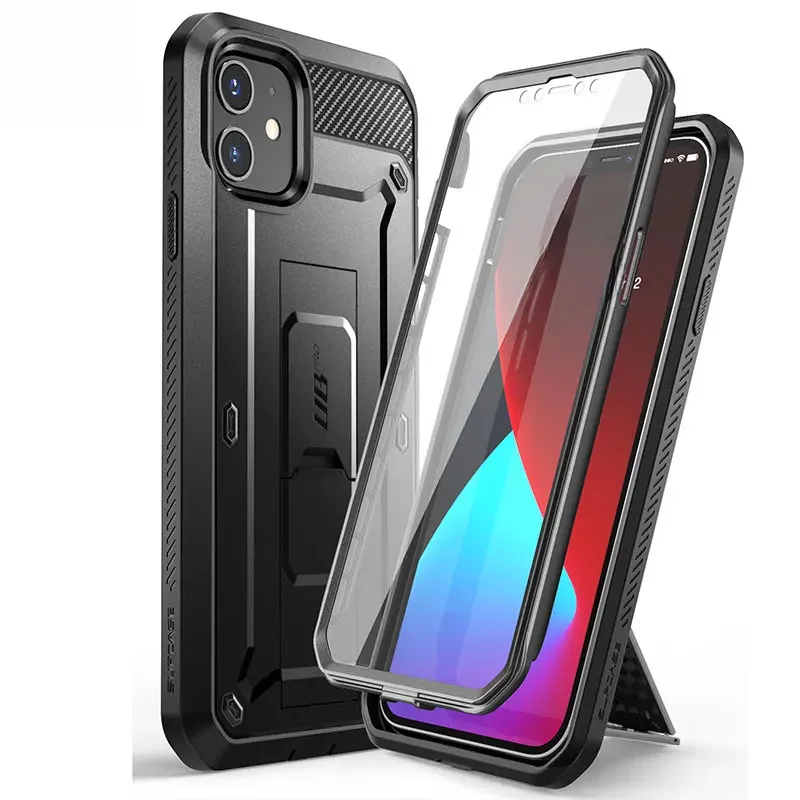 SUPCASE Etui na iPhone 12 / 12 Pro (6.1 cala, 2020) UB Pro, wytrzymałe etui z pełnym ochronnym obudową i wbudowaną osłoną ekranu oraz podstawką. — zdjęcie produktu 7