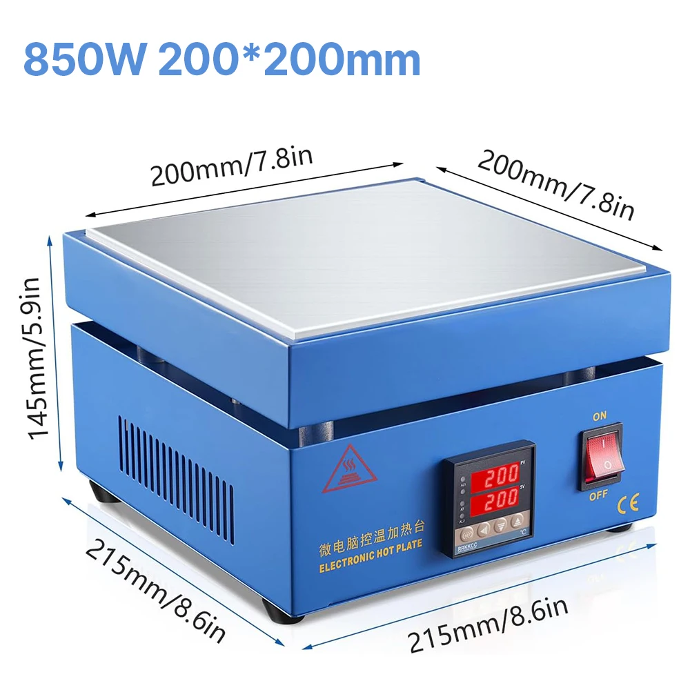 500W Microcomputer Elektrische Verwarming Plaat Rework Solderen Verwarm Station Lasser 150X150mm 0-400 ° C