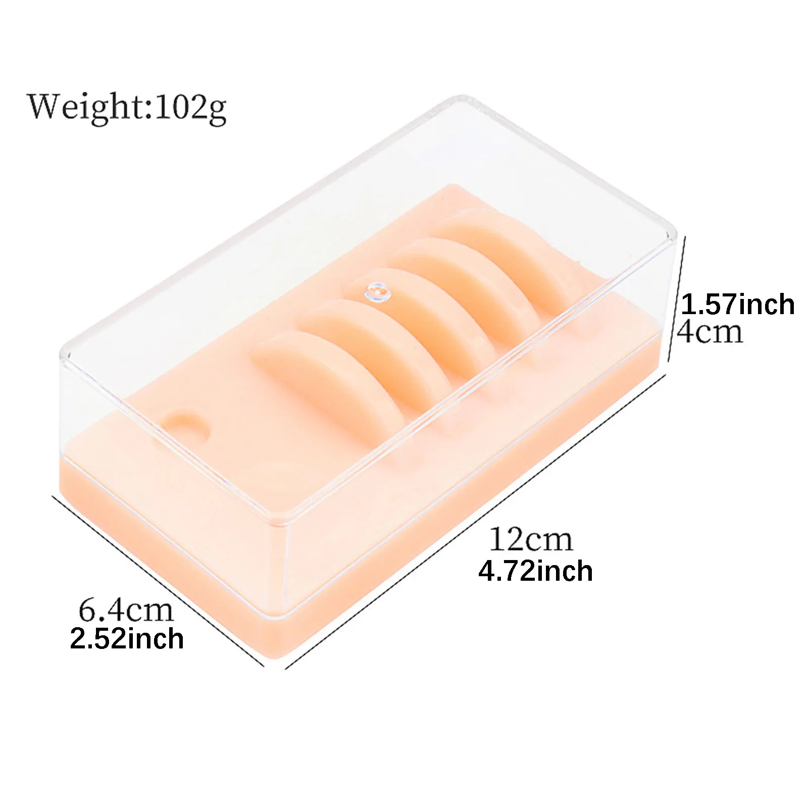 Palete de enxerto de cílios acrílico com capa profissional resistente para iniciantes recipiente de exibição de maquiagem transparente para cílios falsos