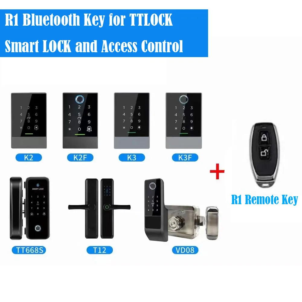 R1 Wireless Bluetooth Keychain TTLOCK Remote Controller Key For TTLock APP Device Lock Door Lock Controller Keychain