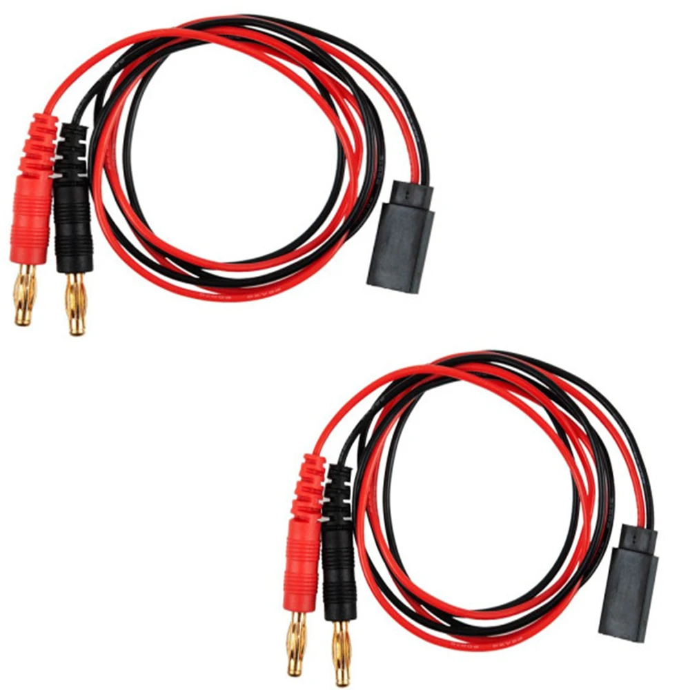 2 pcs RX UNI FUTABA to 4mm banana plug charge lead for RC car and plane charger and battery accessories with 22awg 300mm