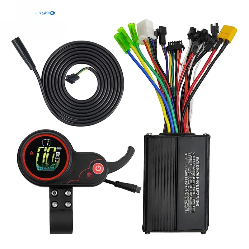 AliExpress NONE 48V 20A 500W Brushless Motor Sine Wave Universal Controller TF-100 TF100 LCD Display Throttle Kit for kugoo M4 Electric Scooter