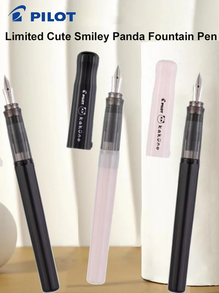 PILOT Fountain Pen Lightweight Barrel SMILEY Cute Panda Nib/Cap Practice Pen Business School Journaling Gift Japanese Stationery