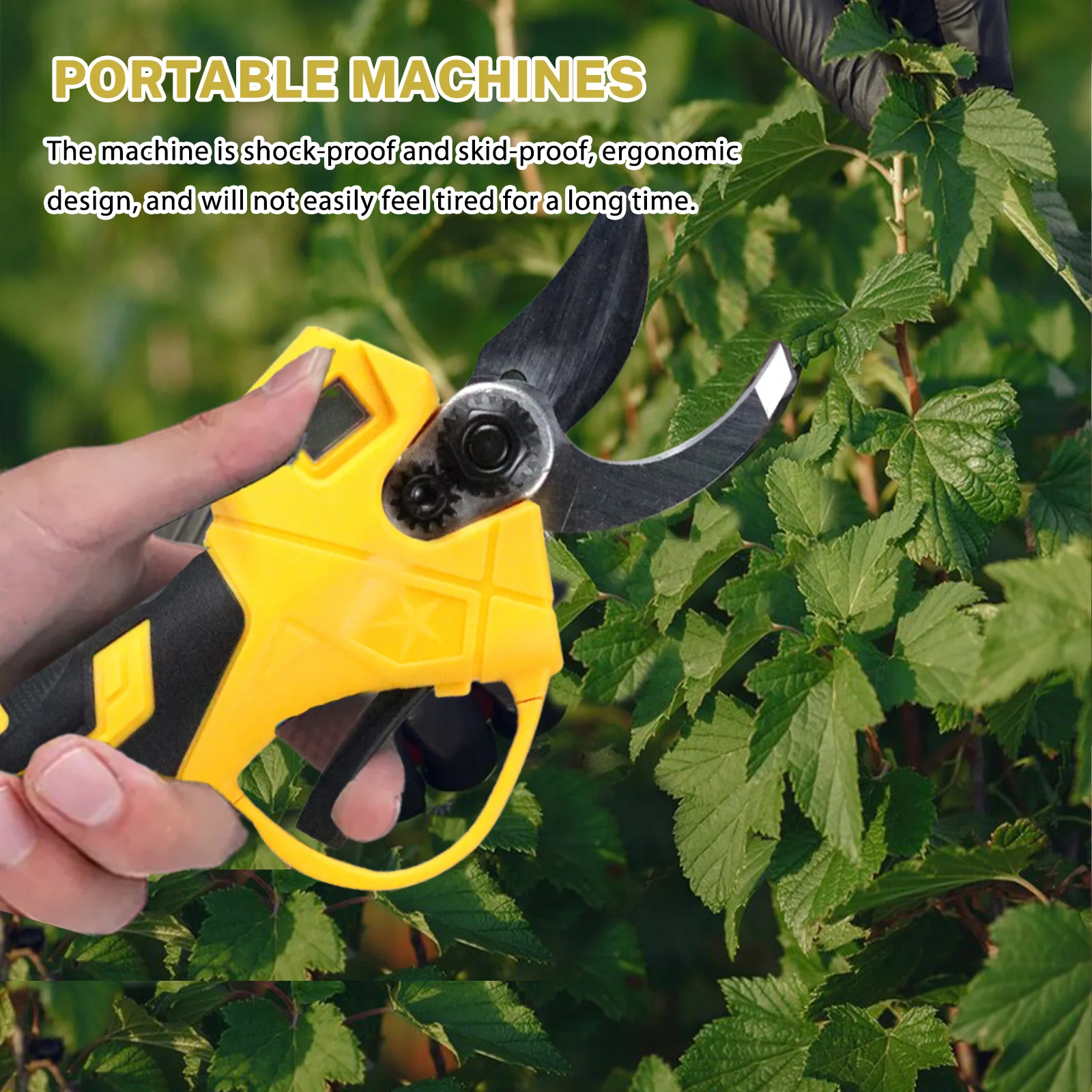 20-V-Akku-Elektroschere mit bürstenlosem Motor, SK5-Klinge aus hochlegiertem Stahl, maximale Schnittbreite 30 mm, wiederaufladbare Akku-Gartenschere für die Beschneidung von Obstbäumen und Baumzweigen, EU-Stecker. – Detail 2