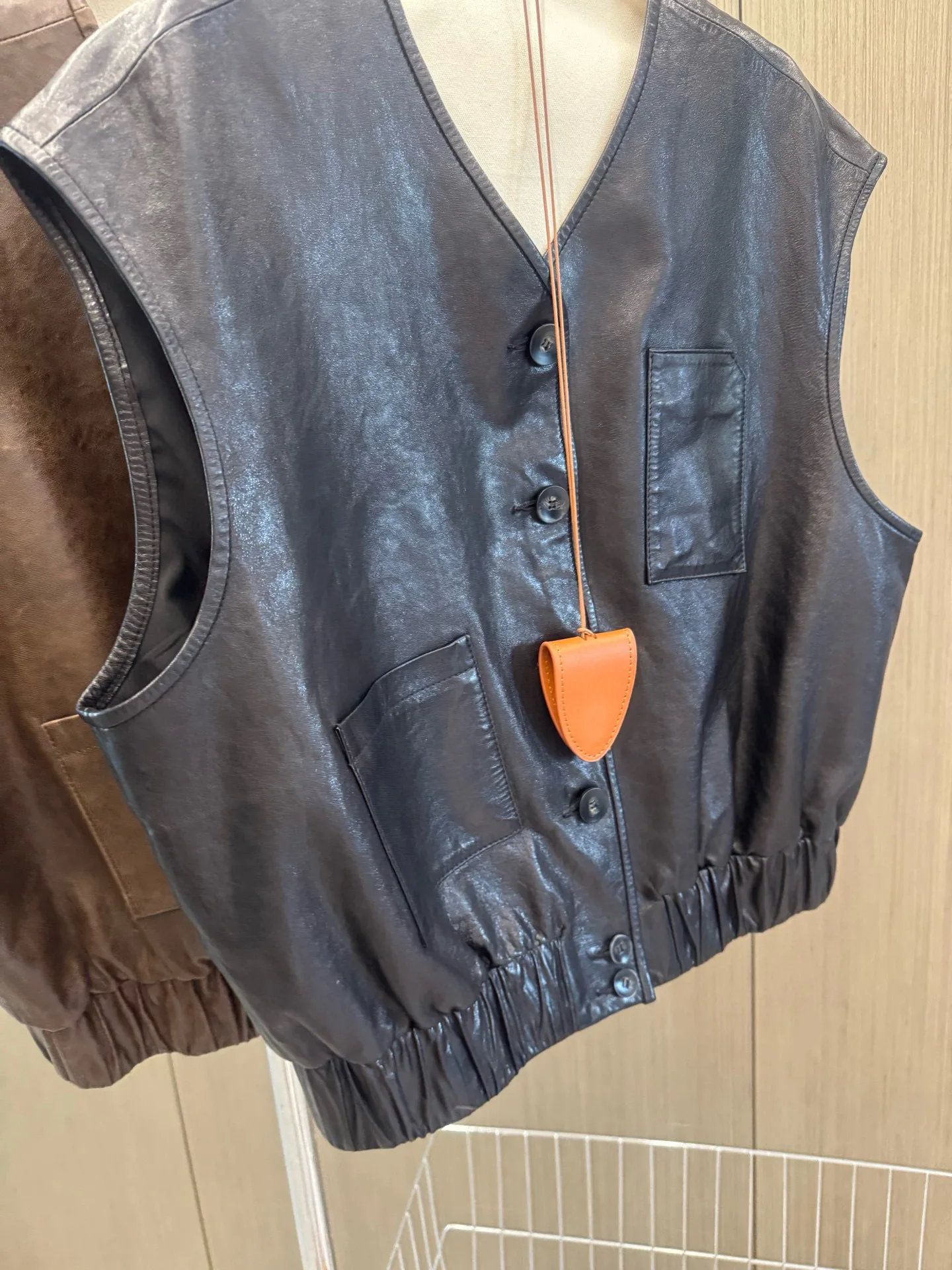 Autumn casual women's genuine leather vest