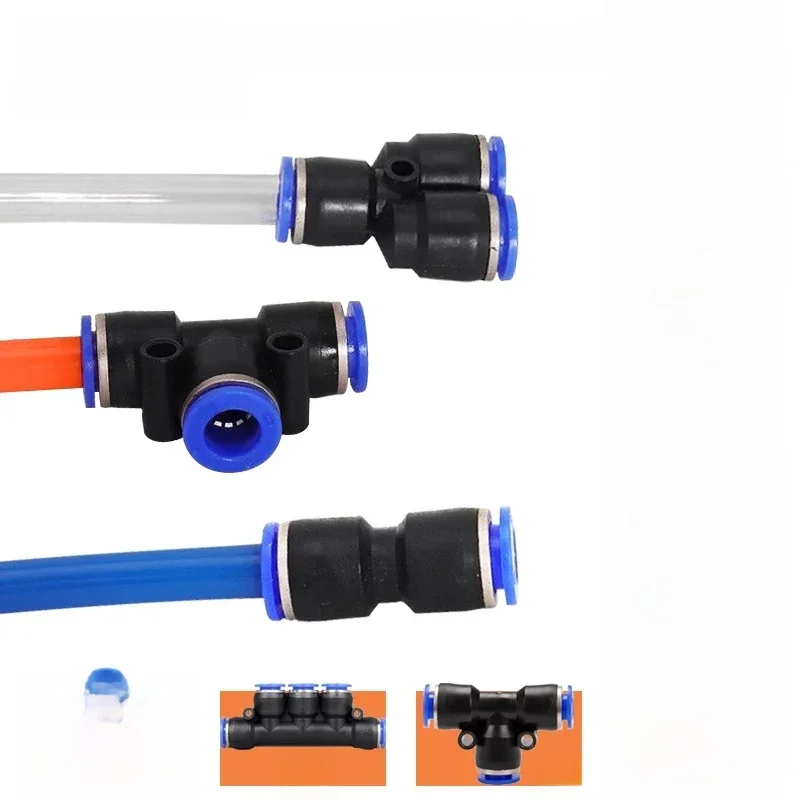 Raccords pneumatiques, connecteur de tuyau d'air, raccord à dégagement rapide PE PV PU PY SA PM 4mm 6mm 8 10 12mm 16mm, 5 pièces