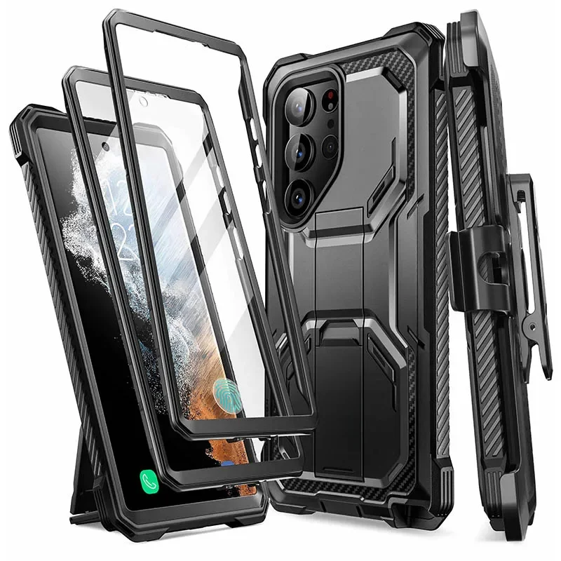 Etui do Samsung Galaxy S23 Ultra (wydanie 2023) 6,8 cala I-BLASON Armorbox, wytrzymałe etui ochronne na całe urządzenie z wbudowaną osłoną ekranu. — zdjęcie produktu 7