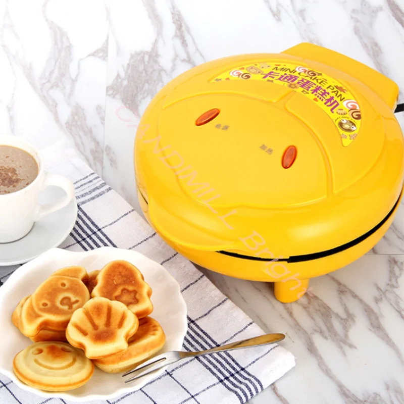 Household Automatic Cake Machine Portable breakfast Machine Bread Machine Double-sided Baking Cartoon Pictures