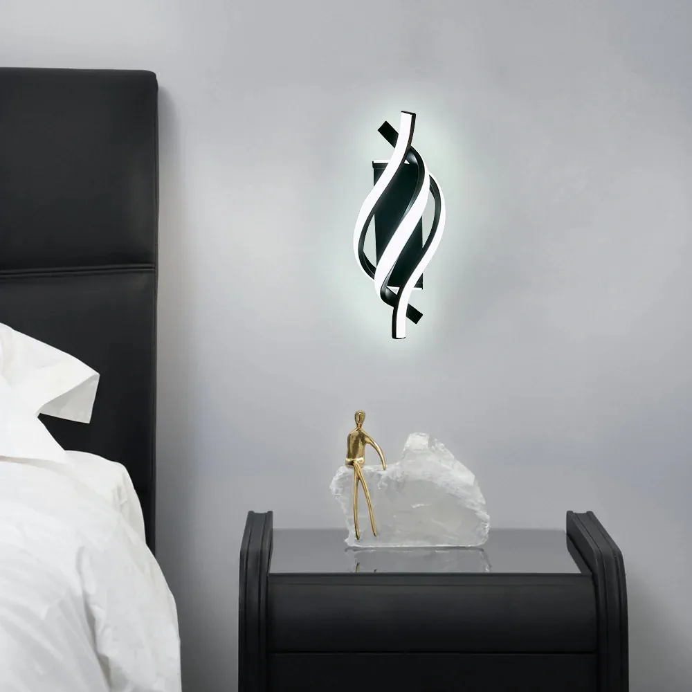 Moderne Wandleuchte, weiße LED-Wandleuchte für den Innenbereich, 22 W, weißes Licht, 6500 K, für Flur, Schlafzimmer, Wohnzimmer, Treppen – Detail 9