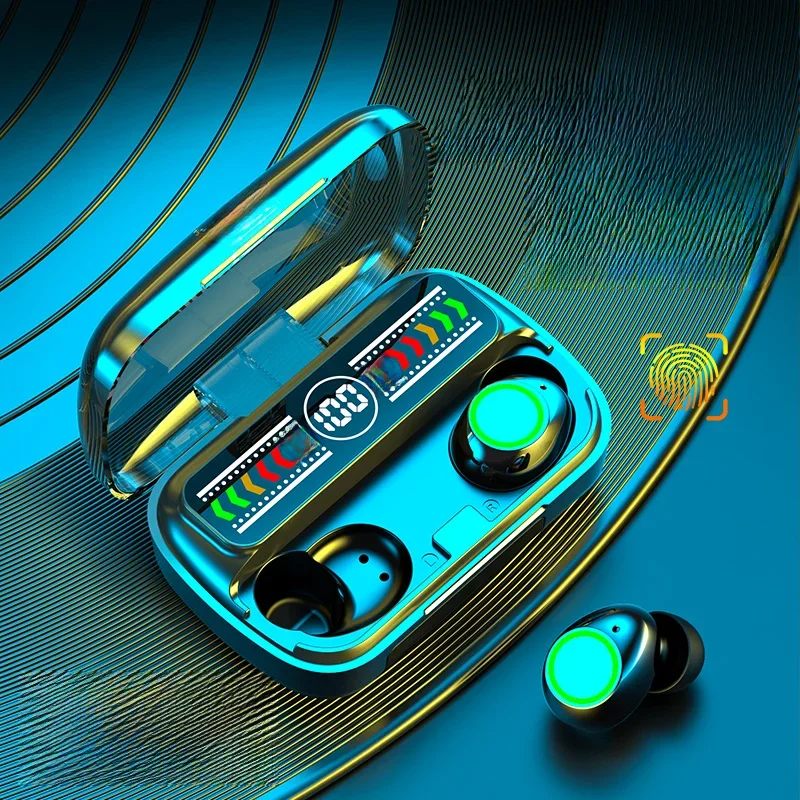 Écouteurs Bluetooth sans fil M100 TWS, casque de sport HiFi, écouteurs à réduction de bruit, contrôle tactile, écouteurs d'appel HD, casque gamer dans les oreilles