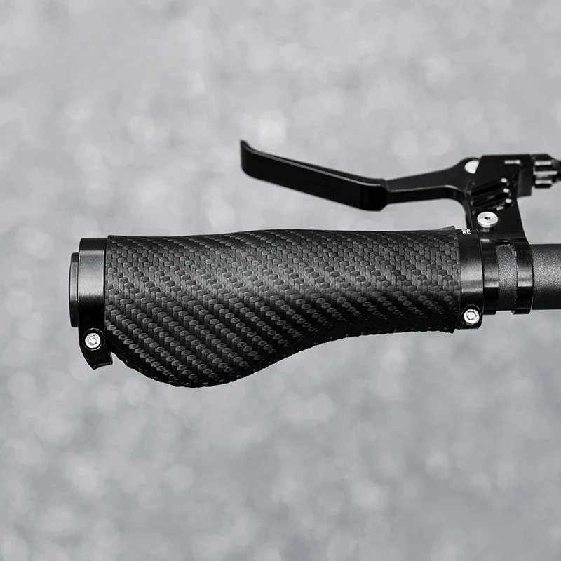 AliExpress ROCKBROS Cycling Grips PU Leather Aluminum Alloy MTB Mountain Bike Handlebar Grips Locked Shockproof Anti-slip Cycling Grips