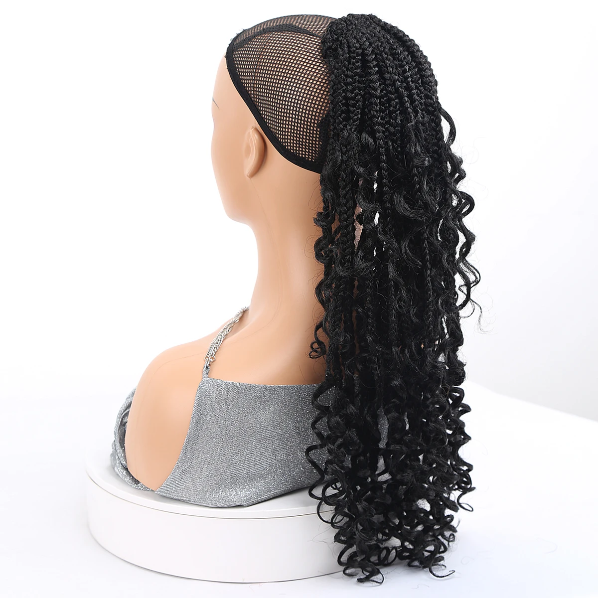 Amir Drawstring Curly Ponytail Extension for African Women Box Braid Clip in Ponytail Curly Hair Pieces Synthetic Heat Resistant