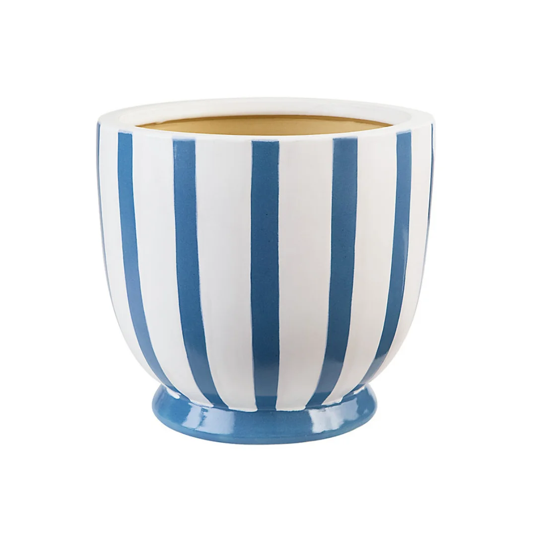 

Stripe Planter Modern Outdoor Indoor Gardening Pottery Flower Pots And Planters Accessory