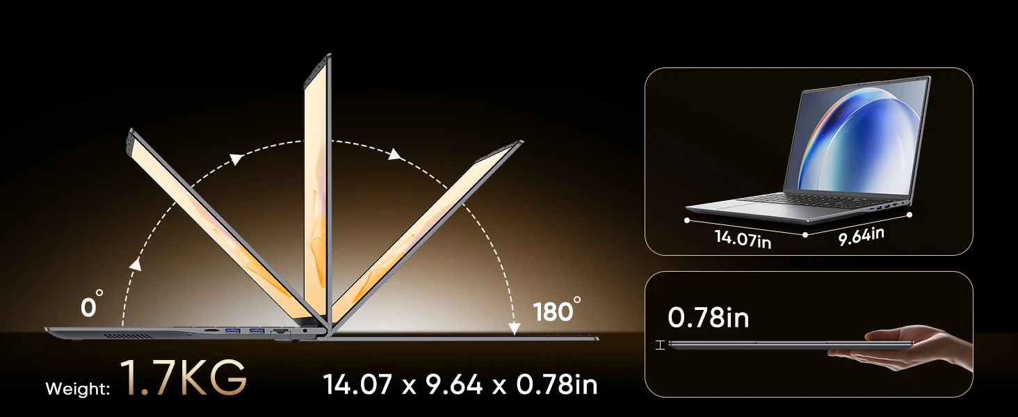 HYPERSTRIX 16' Laptop Computer Core I5 (up to 3.6GHz) 16GB RAM, 512GB SSD, Notebook PC, 1920 X 1200 FHD 16:10 Display, with BT5.0 Wi-Fi, USB A, HDMI, RJ45, Backlit Keyboard