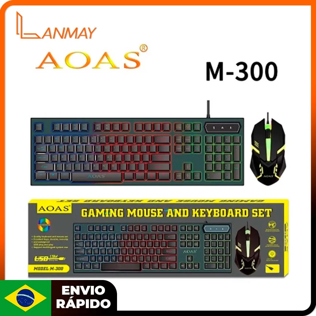 M300 LED USB Semi-Mechanical Mouse Keyboard Kit For PC Computer Notebook-National Fast Delivery Sale