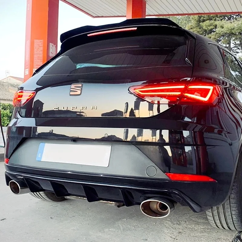 Becquet de lèvre de toit arrière pour Seat LEON 1P 5F MK3 ABS, décoration d'aile arrière de voiture pour ST Cupra TGI / FR Hatchback, becquet universel