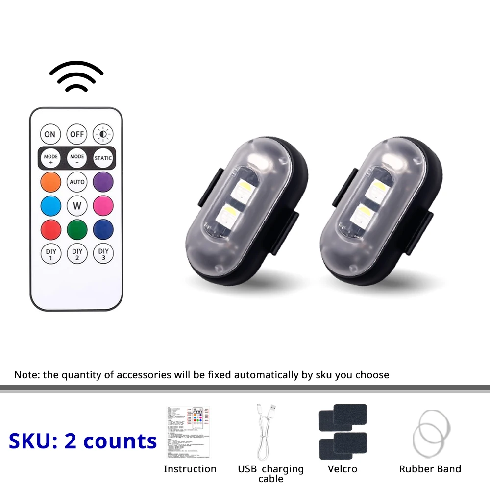 RGB Skateboard Scooter Light Underglow Kit Draadloze afstandsbediening LED 8-kleuren oplaadbare stroboscoop Ambient Night Riding Decor