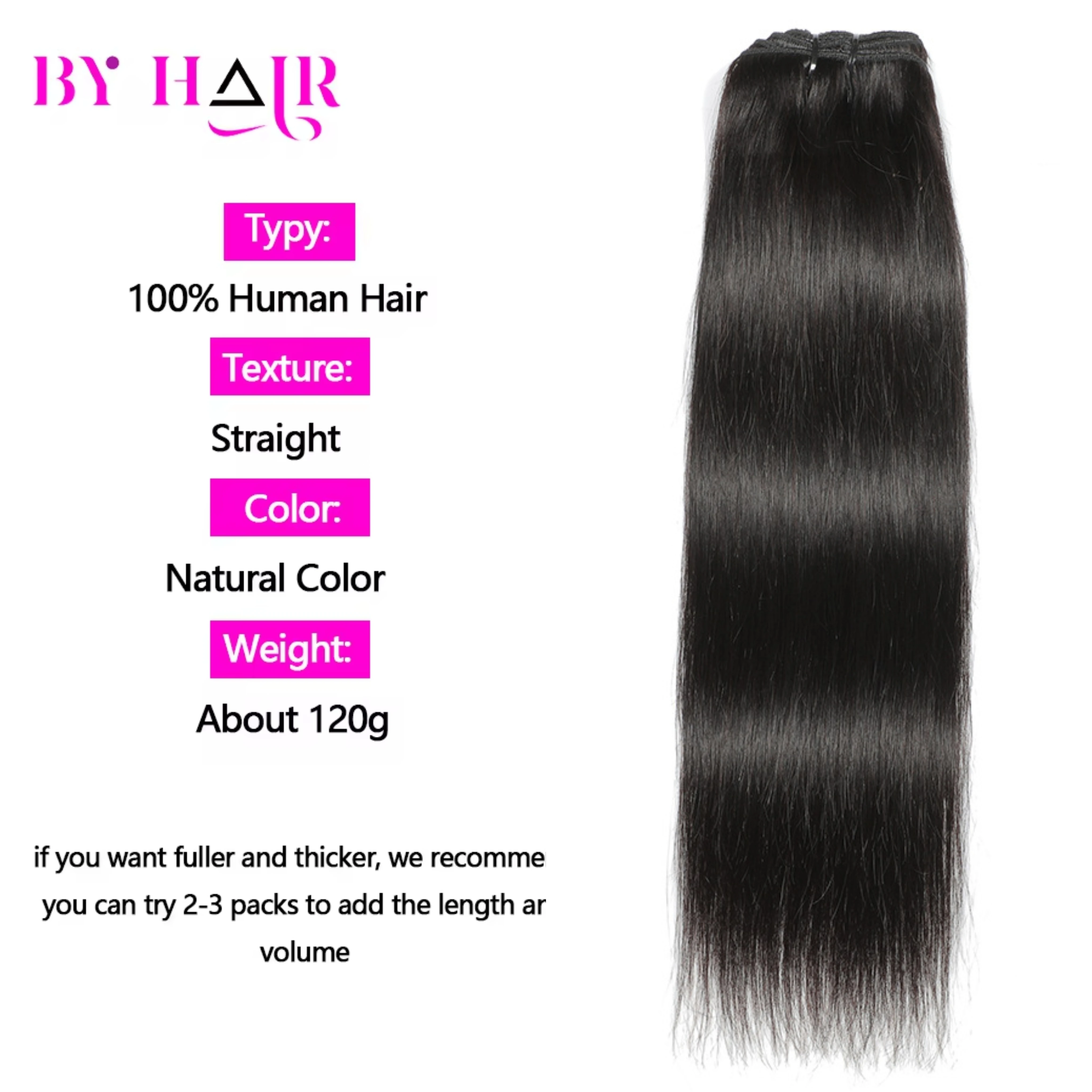 Straight Clip In Extension Human Hair 120g/Set Straight Clip In Extension Full Head Natural Color Brazilian Clip Hair Extension