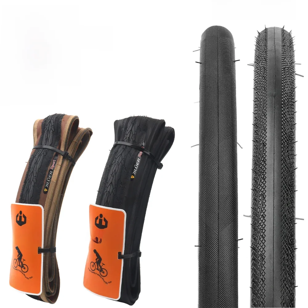 AliExpress NONE JILUER Road Bike Tire 700X28C/700X25C 60TPI Black and Skin Color Bicycle Tire for Gravel Bike/Folding Bike Tire