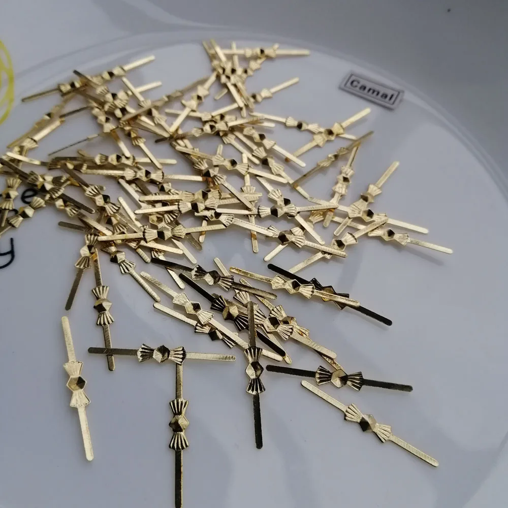 Camal 100pcs 25mm Gold Metal Butterfly Buckles Bowtie Connectors Pins For Crystal Prism Beads Chandelier Pendant Lighting Parts