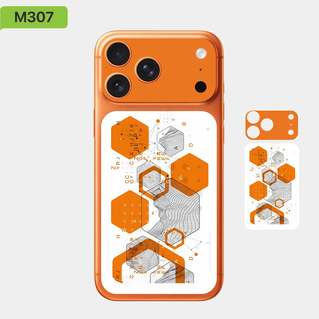 جلود فينيل لهاتف آيفون 17 برو ماكس، آيفون 17 برو، مجموعة مختلطة من جلود نيكسا، كام وبطارية، BC0031