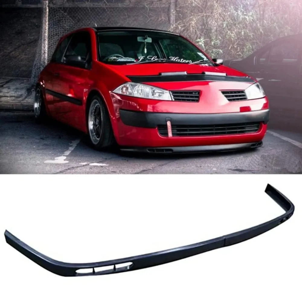 For Renault Megane 2 2 Pcs Front Bumper Lip Body Kit Spoiler Splitter Diffuser High Quality ABS Plastic Professional Tuning Part