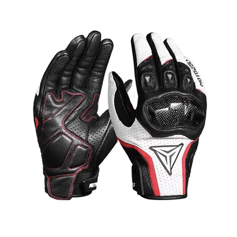 AliExpress NONE Touchscreen Breathable Leather Gloves Motorcycle Gloves Full Finger Protective Gear Racing Pit Bike Riding Motorbike Moto Enduro