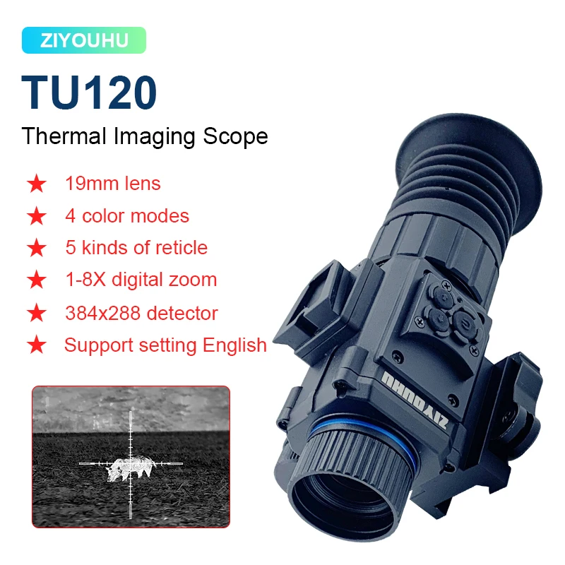 

New TU120 Multipurpose Thermal Monocular Sight Scope for Hunting Helmet Riflescope Head Mounted Tactical Reticle Thermal Imager