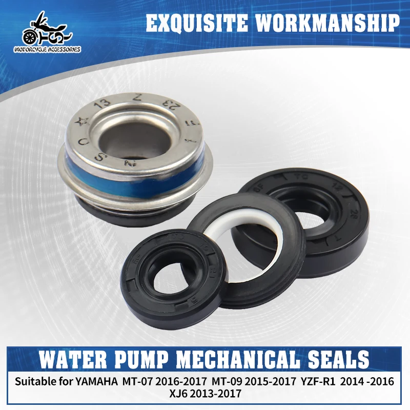 

SJ Motorcycle Parts 11H-12438-00-00 Water Pump Mechanical Seal Kit For Yamaha MT-07 16-17 MT-09 15-17 YZF-R1 14 -16 XJ6 13-17