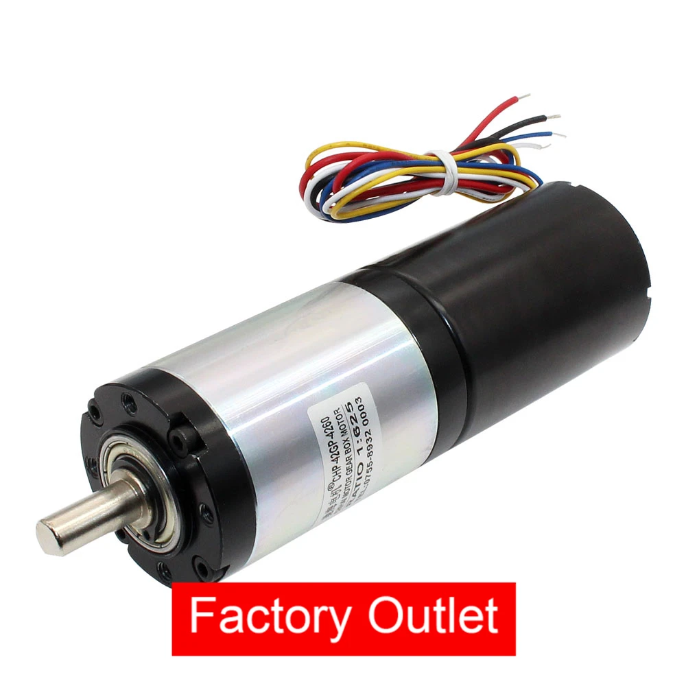 

42mm DC Planetary Gear Motor 12V 24V Brushless Motor 4260 High Torque 50kg.cm Adjustable Speed CW CCW Electric Motor