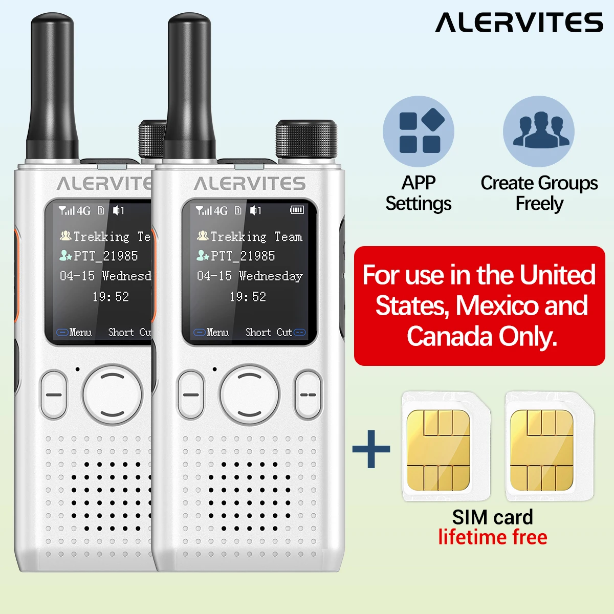 Baofeng AT1 POC-Funkgerät Lebenslange Kostenlose Nutzung Freie Gruppenbildung Globales 4G/5G-Netzwerk Walkie-Talkie Unbegrenzte Reichweite ALERVITES