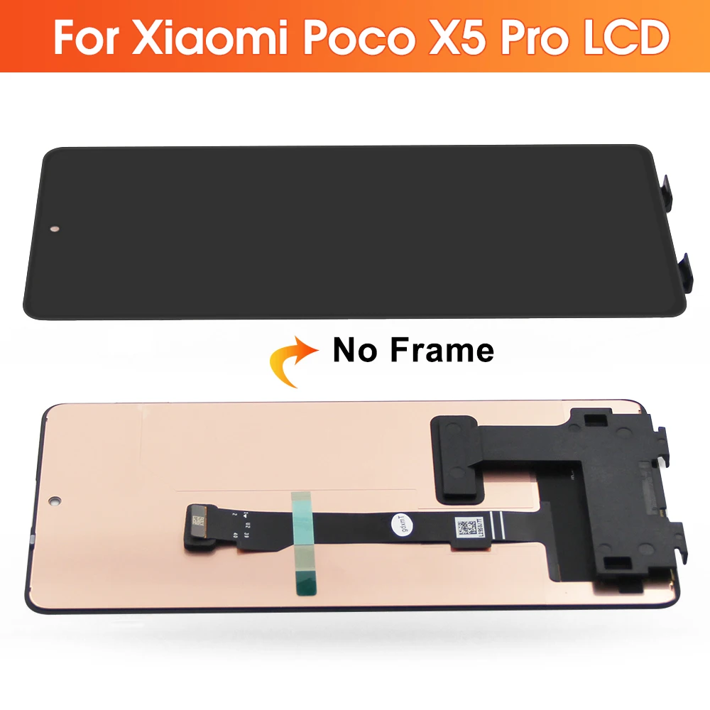 Screen for Xiaomi Poco X5 Pro 22101320G 22101320I Lcd Display + Touch Screen Digitizer Assembly with Frame for Poco X5 Pro