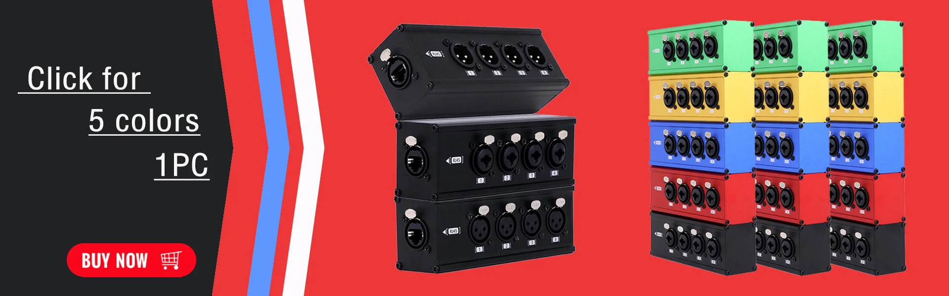 RJ45 CAT5 Netzwerk-Signal-Extender auf 4-Kanal-3-Pin-Multi-Netzwerk-Breakout-Audiokabel für Bühnen-Sound-Beleuchtung, Aufnahmestudio – Detail 1