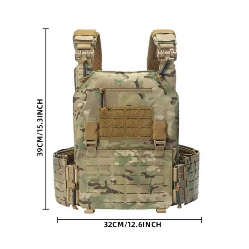 Tactical Hunting Vest For Outdoor Men Camouflage Plate Carrier MOLLE Quick Release Adjust Cummerbund Airsoft Agilite Combat Gear