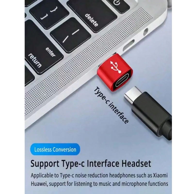 USB To Type-C Adapter, Suitable For Charging &Data Transfer Between Phones, Computers, Cameras With USB To Type-C Interface