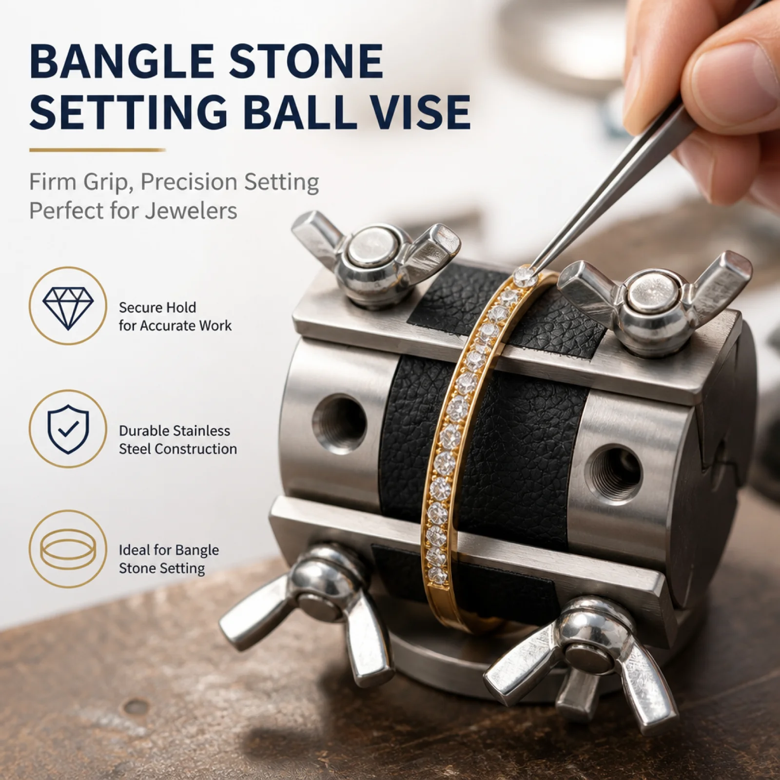 

Jewelry Engraving Vise Ball Vise Clamp Setting Holder Engraver Jeweler Metal Goldsmith Professional Bracelet Engraving Clamp