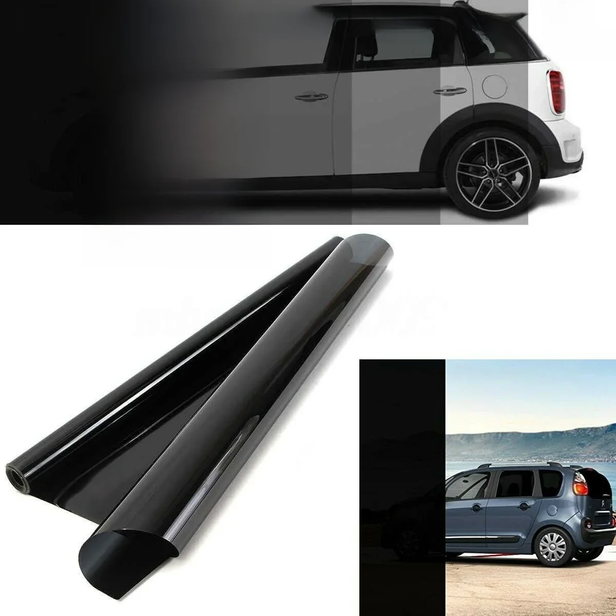 Protetor de adesivo solar uv 300x75 cm 5% de transparência para vidrio de automóveis