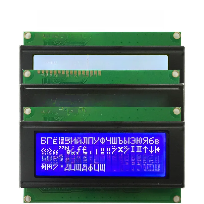 2004 20x4 rosyjska cyryliczna czcionka wyświetlacz Lcd niebieski biały zielony ekran 5v IIC I2C zestaw do samodzielnego montażu 5V 98X60mm 2004A — zdjęcie 2