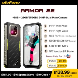 Ulefone Armor 22  Rugged Phone ,6.58