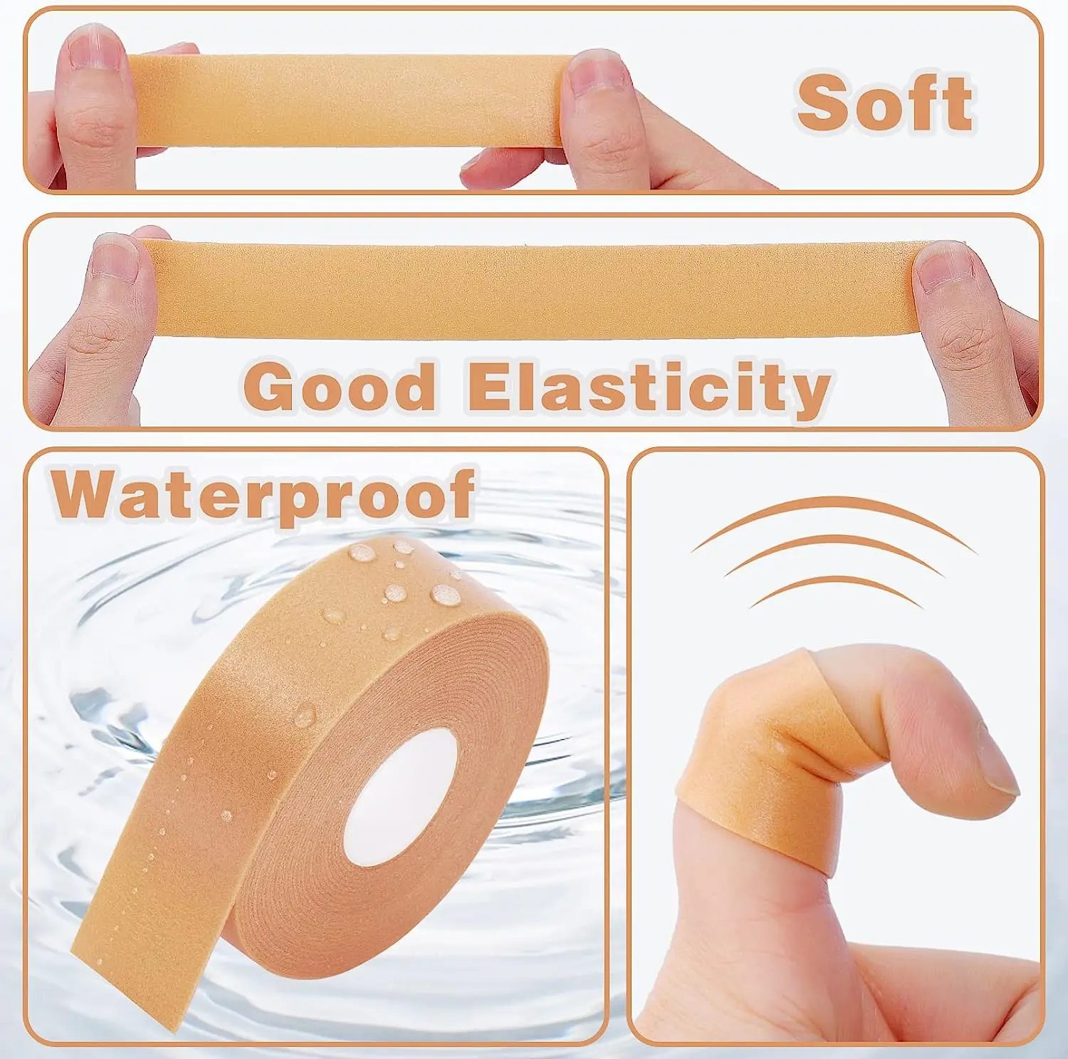 Foam Foot Protection Adhesive Tape 2.5cm x 4.5m Blister Tape Foot Care Sticker for Hand Feet Heel Toe Reduce Friction Pain