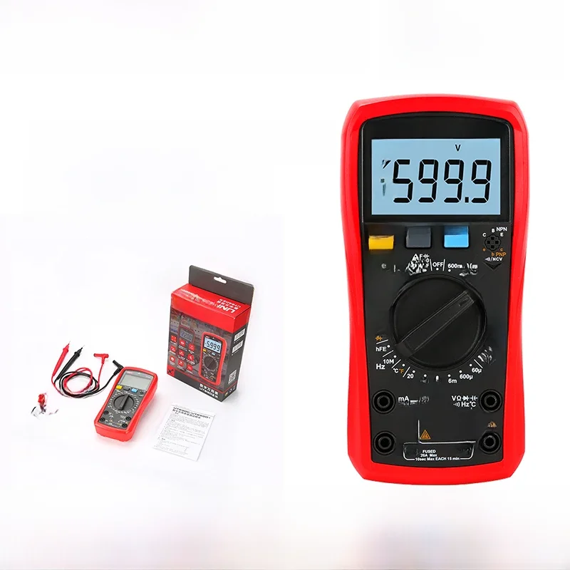 UNI T-Multímetro Digital, UT890C, UT890D +, 6000 Contagens, Frequência, Temperatura, Tensão,