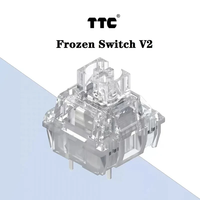 TTC-Frozen Switch V2 Mechanical Keyboard Silent Switches 3 Pins Linear 39Gf RGB Transparent Custom Gaming Keyboard