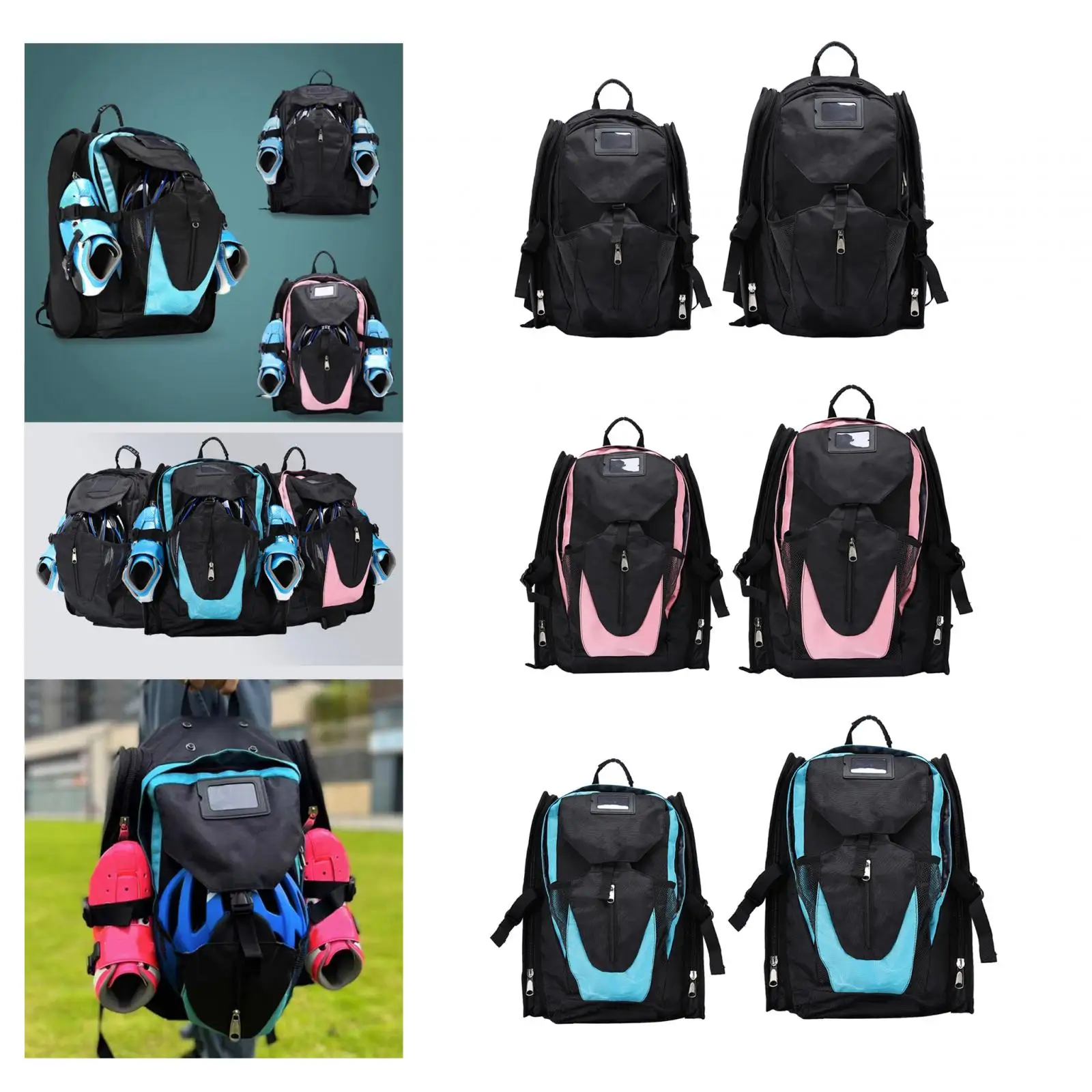 حقيبة ظهر تزلج للأطفال ، سعة كبيرة ، حامل تزلج على الجليد ، حقيبة تخزين أحذية التزلج ، اكسسوارات أحذية التزلج ، المهنية